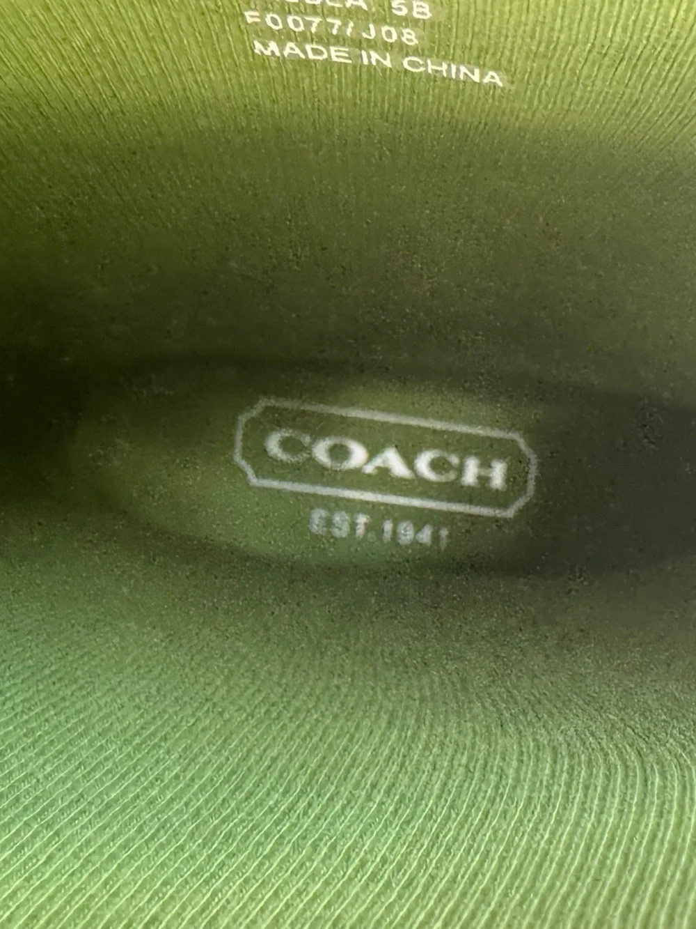 Coach Ursula Signature Rain Boots Size 5B Monogram Mid-Calf Rubber Waterproof